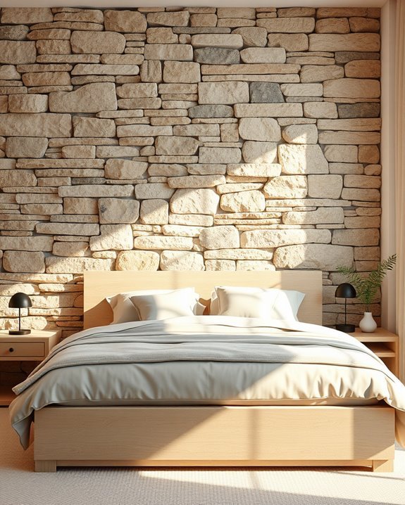 rugged stacked stone backdrop
