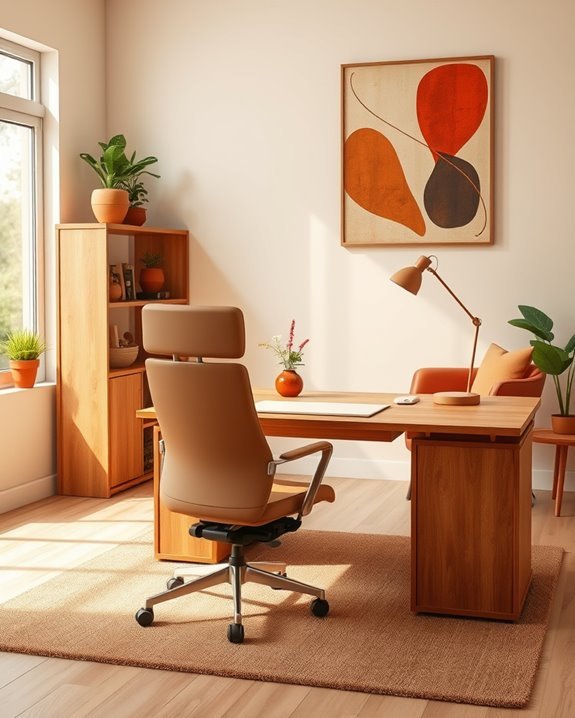 rust accents for warmth