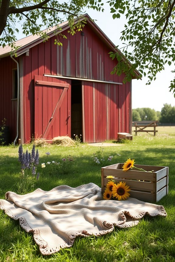 rustic barn baby photography
