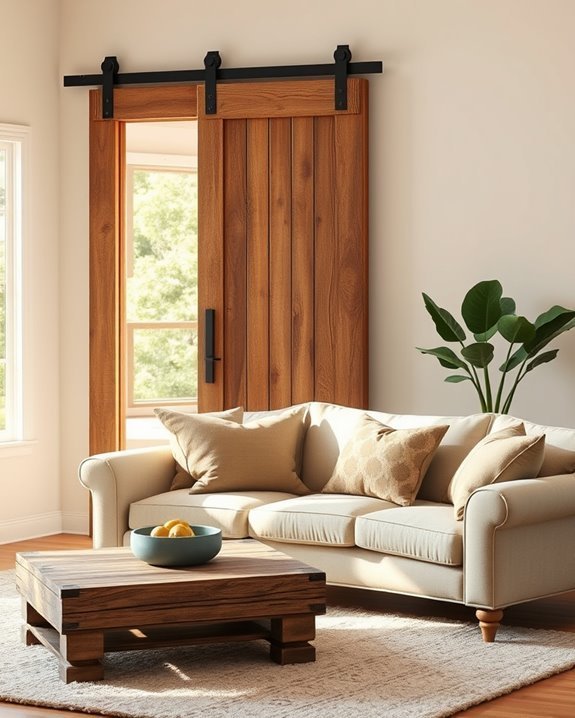 rustic barn door accents