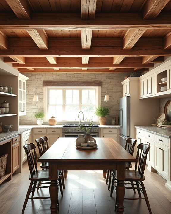 rustic beams enhance charm