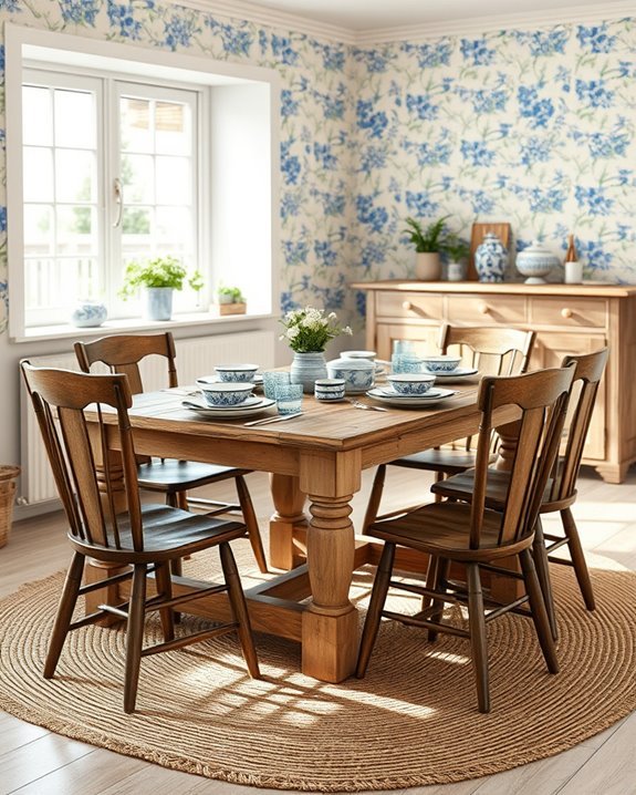 rustic blue and white decor