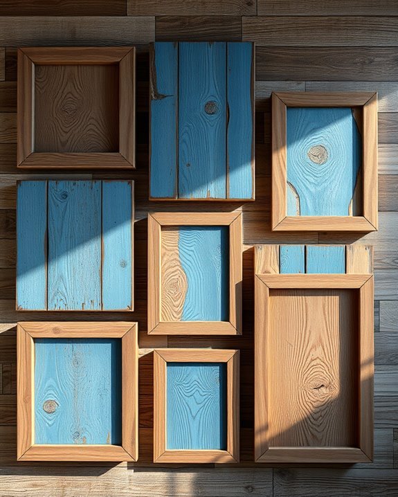 rustic blue brown decor