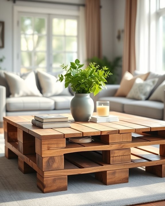 rustic budget friendly coffee table