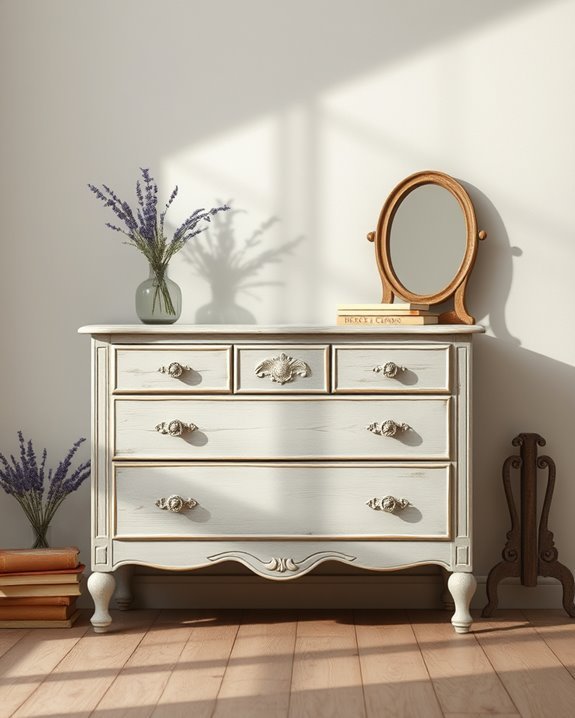 rustic chalk painted dresser charm