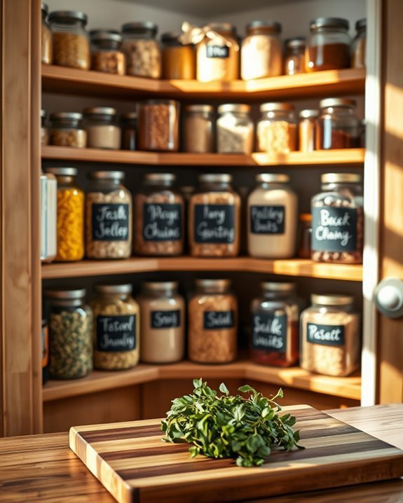 rustic chalkboard pantry labels