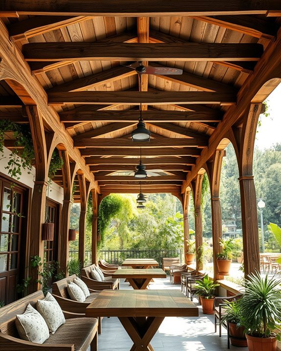 rustic charm enhances atmosphere