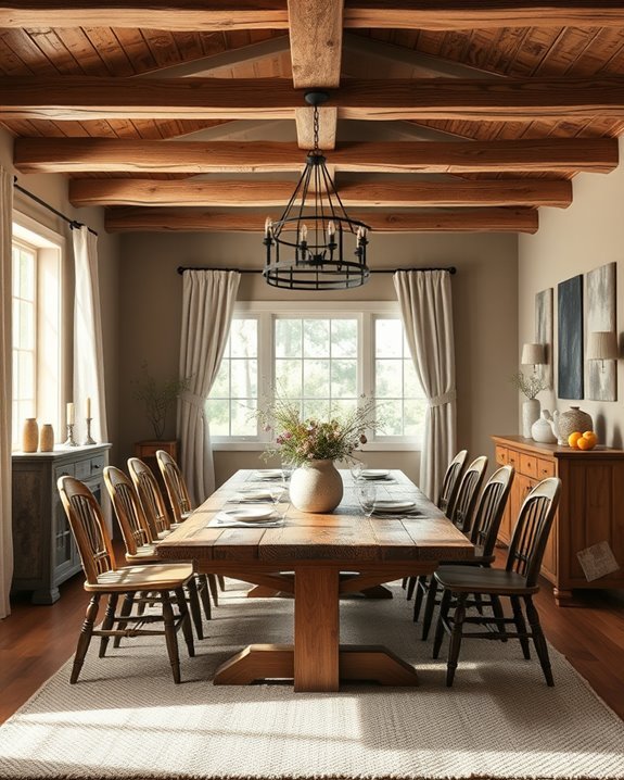 rustic charm for dining