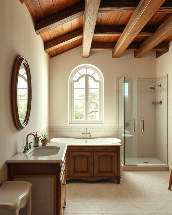 rustic charm in bathrooms
