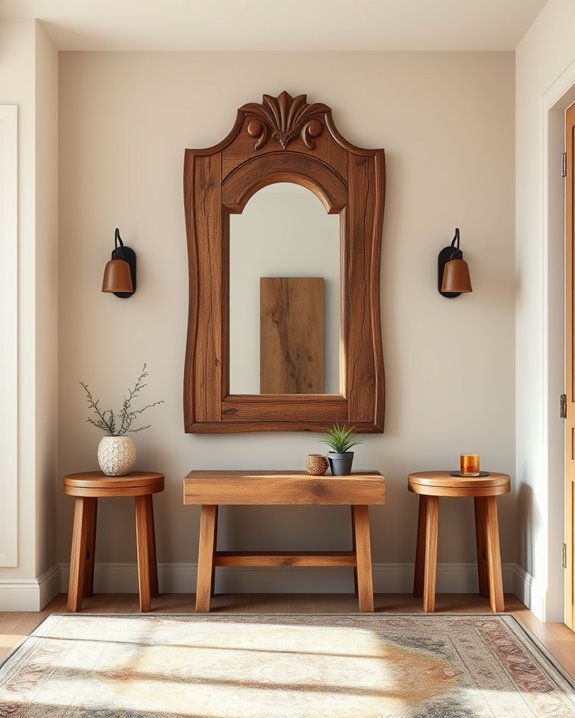rustic charm in mirrors