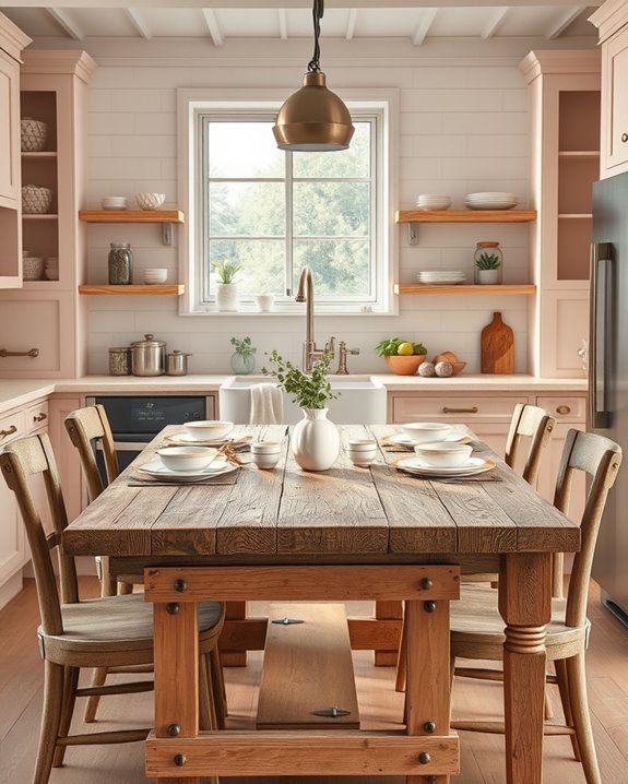 rustic charm meets blush