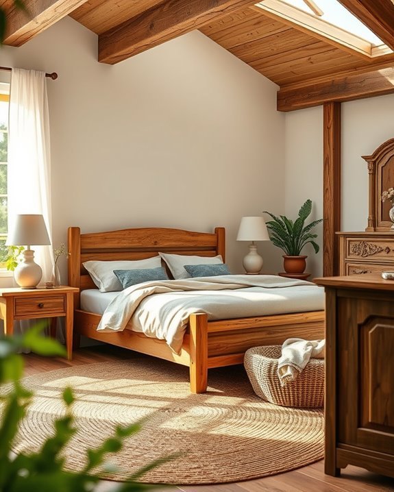 rustic charm through wooden furniture