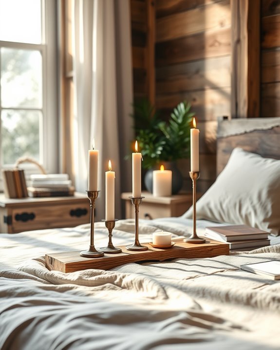 rustic charm with candles