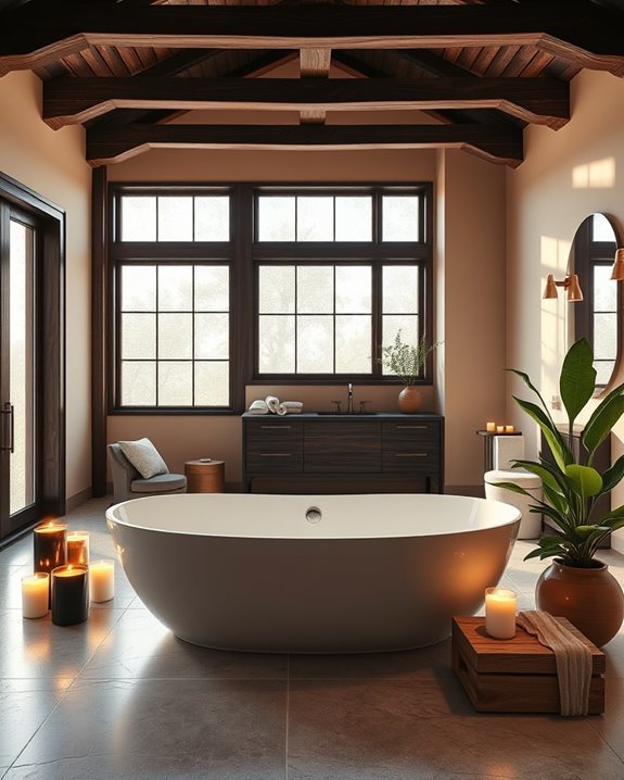 rustic charm with dark beams