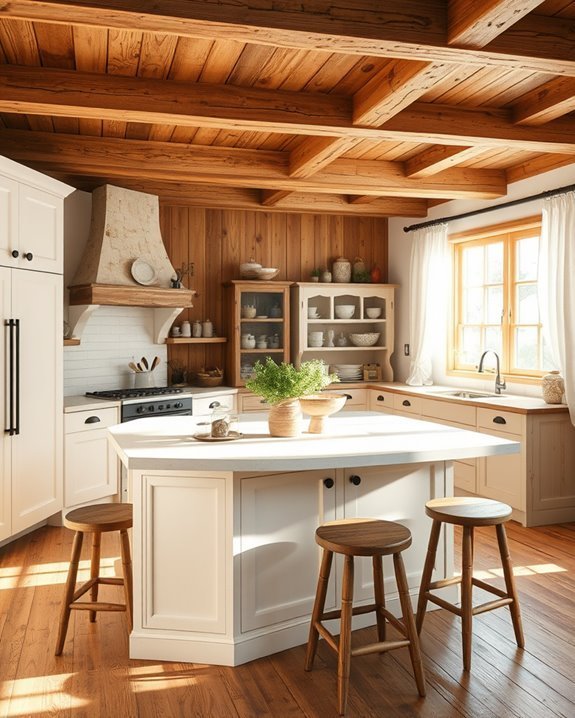 rustic charm with wooden beams