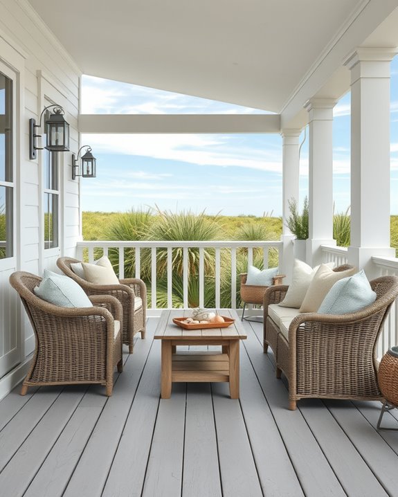 rustic coastal porch retreat