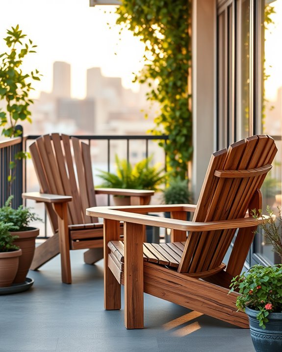rustic comfort for balconies