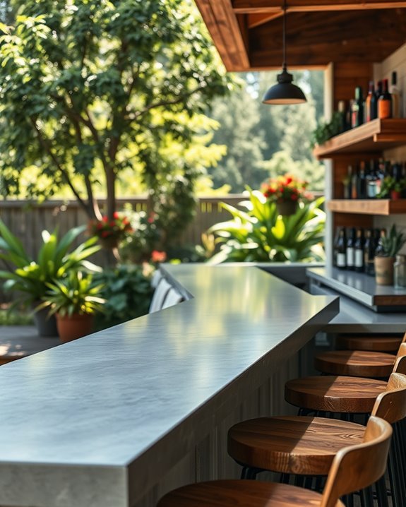 rustic concrete bar design