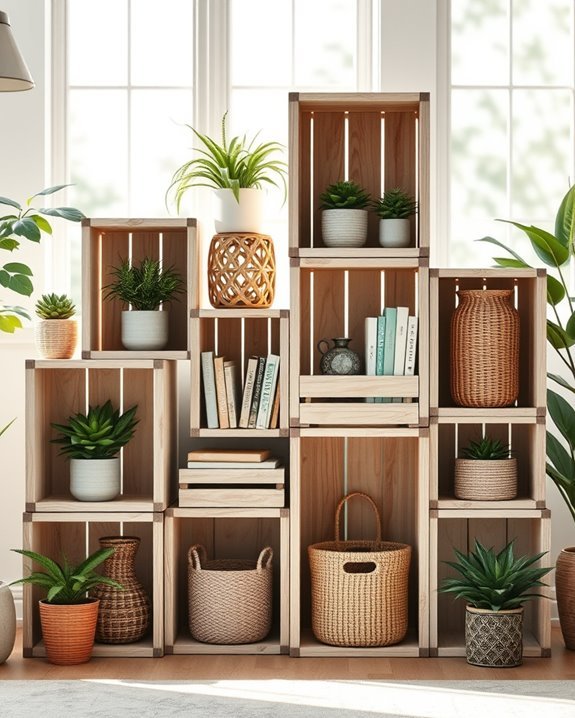 rustic crate storage solutions