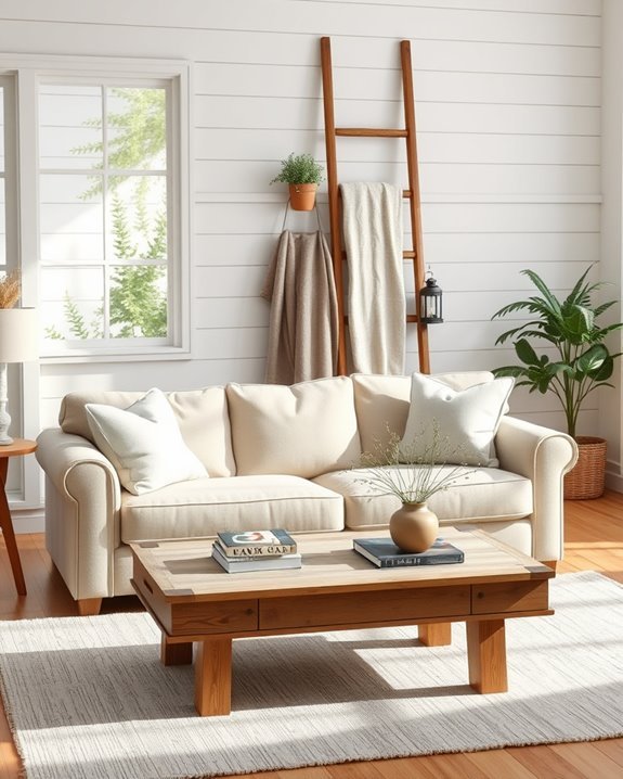 rustic decorative ladder displays