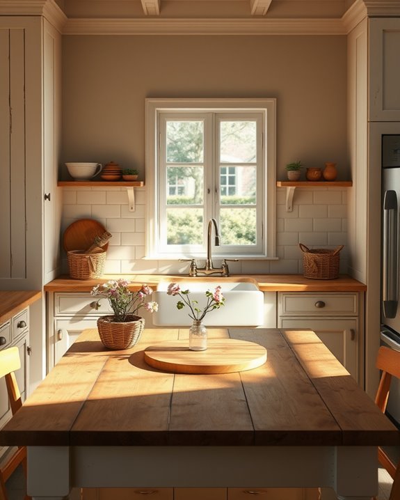 rustic distressed cabinet charm