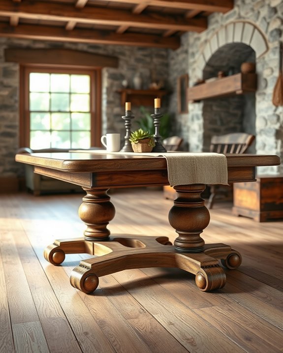 rustic distressed table finishes