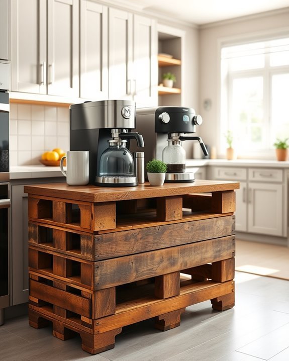 rustic diy coffee station