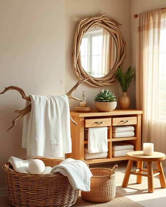 rustic driftwood bathroom decor
