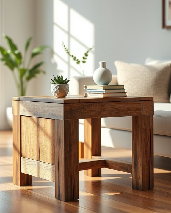 rustic eco friendly side table