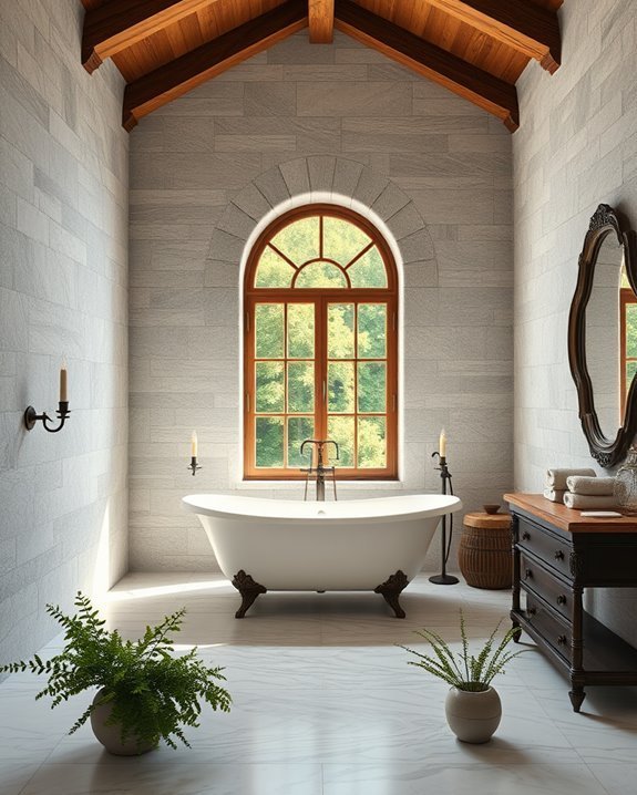 rustic elegance in bathrooms