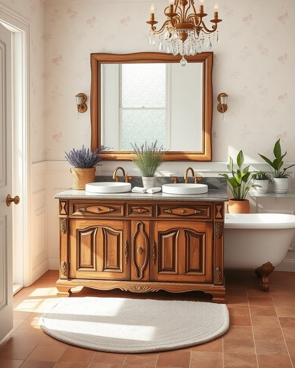 rustic elegance in bathrooms