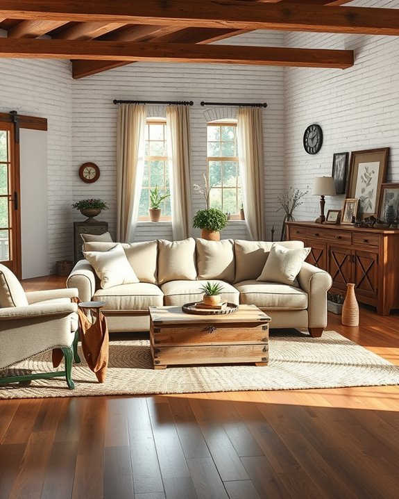 rustic farmhouse living room