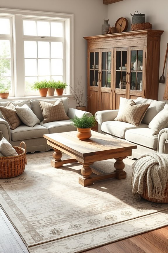 rustic farmhouse living room