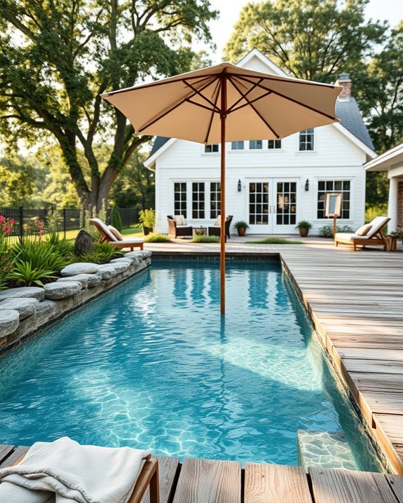 rustic farmhouse pool retreat