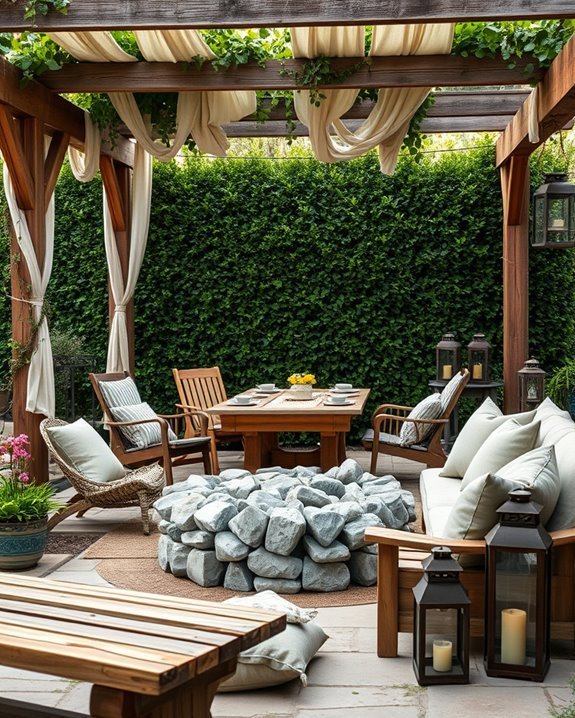 rustic furniture for outdoor retreat