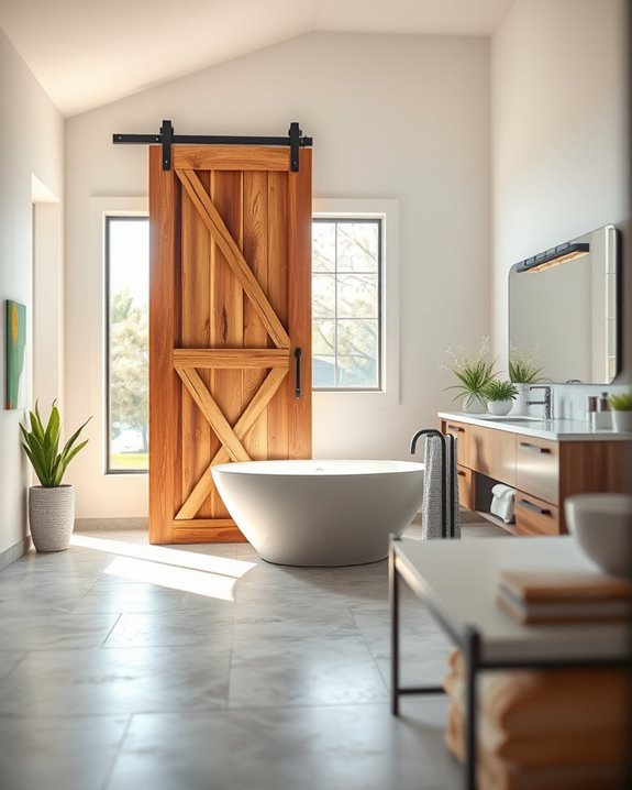 rustic glass barn doors