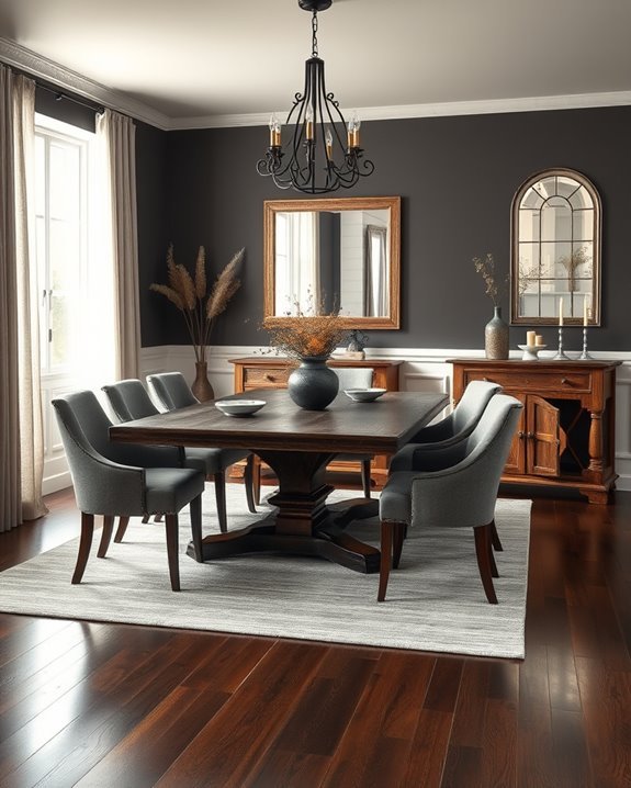 rustic grey dining charm