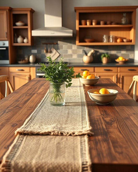 rustic jute table runner