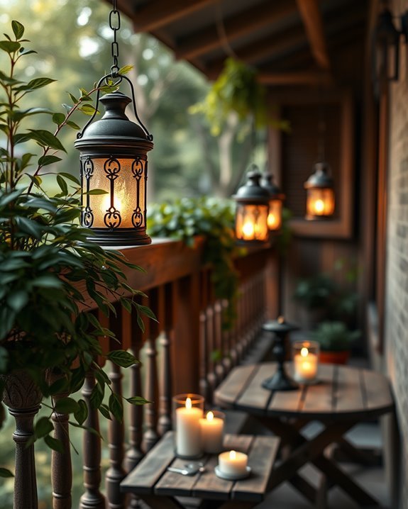 rustic lanterns for ambiance