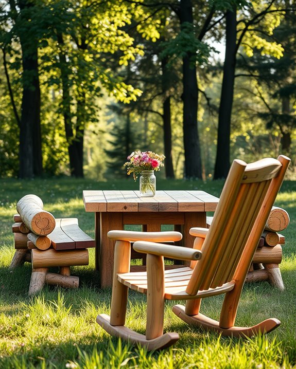 rustic log furniture charm