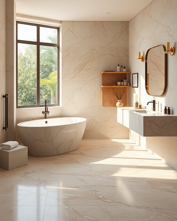 rustic marble warmth and charm