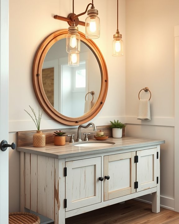 rustic mason jar lighting