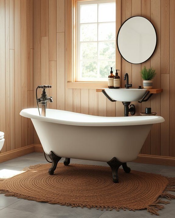 rustic metal bathroom accents