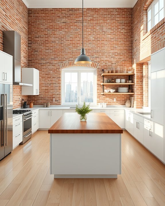 rustic modern open kitchen