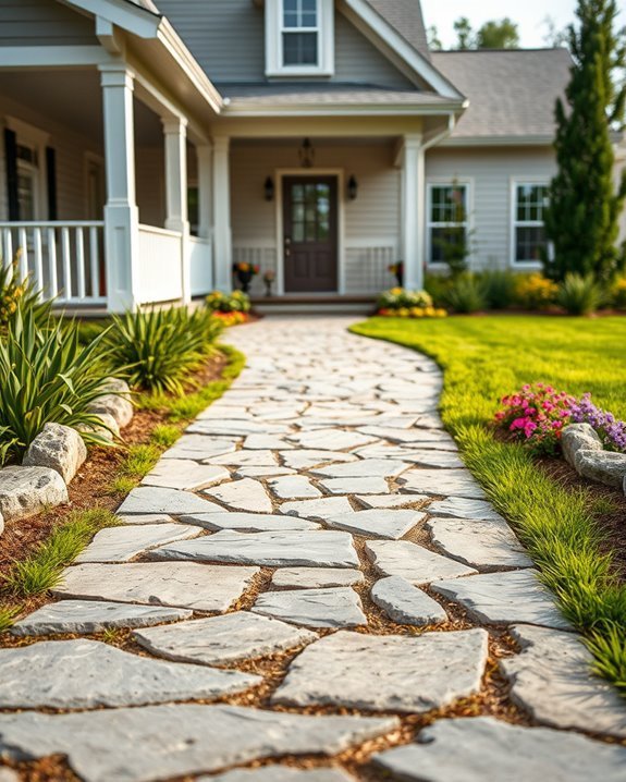 rustic natural stone pathways