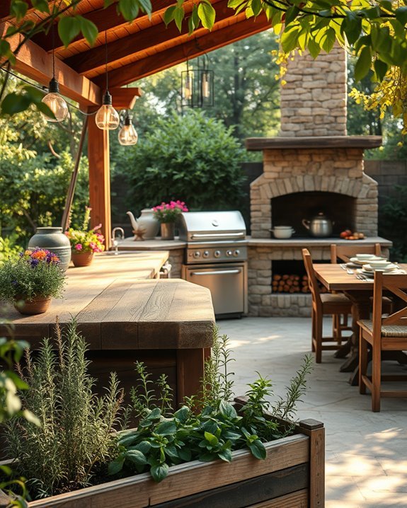 rustic outdoor culinary haven