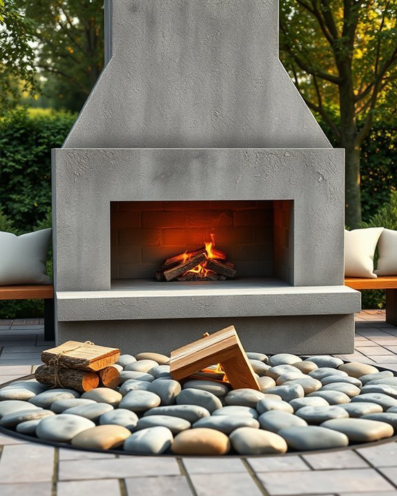 rustic outdoor gathering space