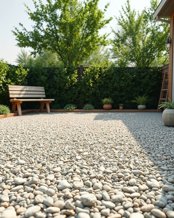 rustic outdoor gravel charm