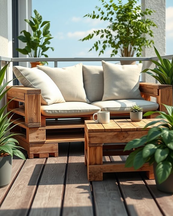 rustic pallet seating comfort