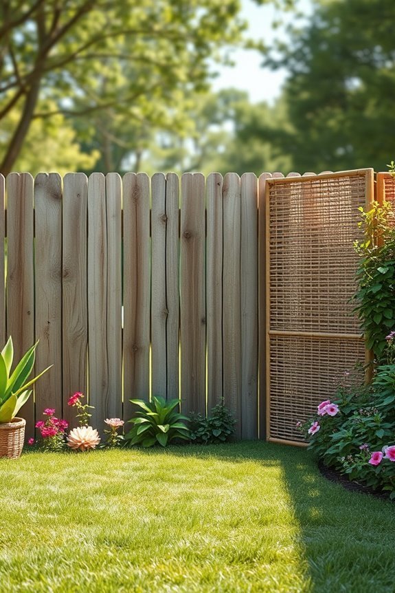 rustic privacy fence ideas